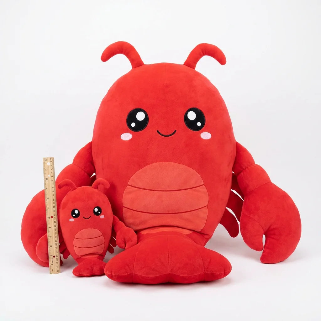 ClawClaw Jumbo Red Lobster Plush Pillow - 16" Giant Huggable Toy