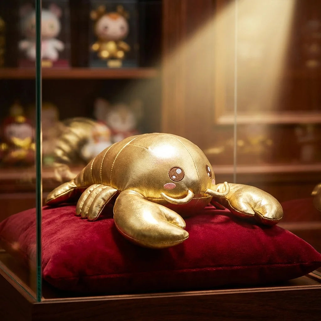 Golden Claw Limited Edition Lobster Plush - 8" Collectible Gold Stuffed Toy