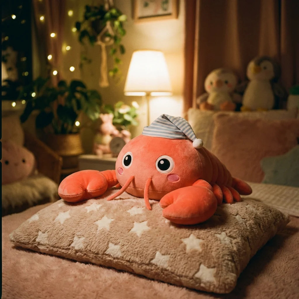 Sleepy Claw Night Lobster Plush - 8" Bedtime Companion Stuffed Toy
