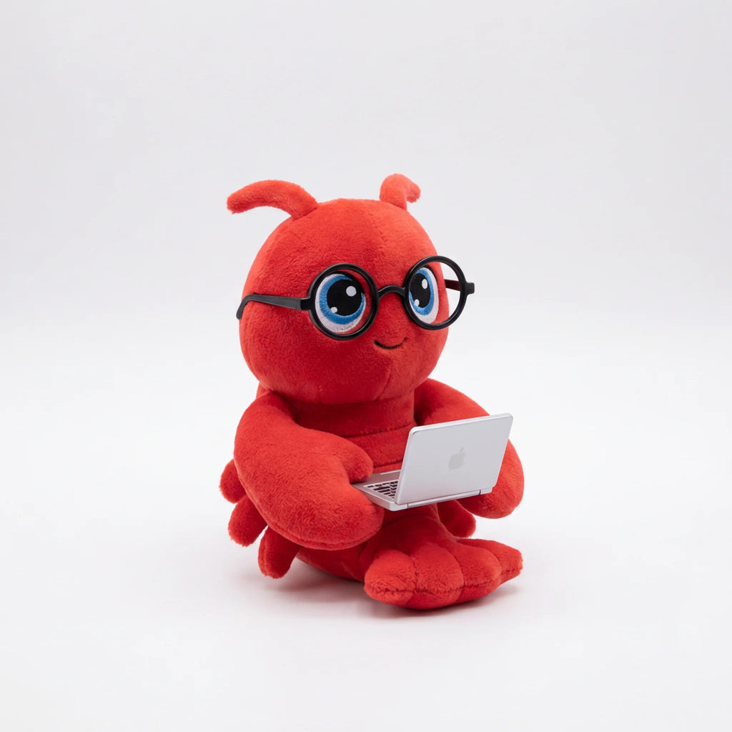 Coder Claw Developer Lobster Plush Toy
