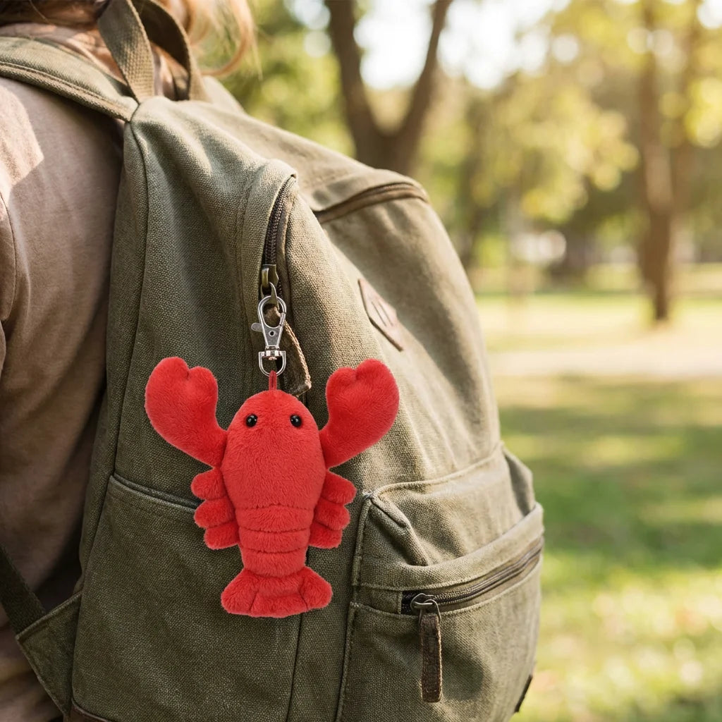 ClawClaw Mini Lobster Plush Keychain - 4" Cute Bag Charm