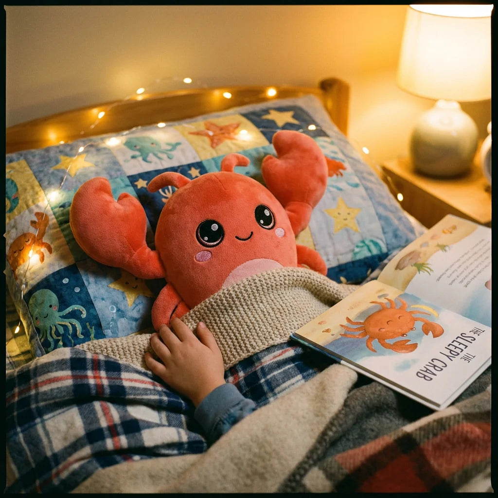 Sleepy Claw Night Lobster Plush - 8" Bedtime Companion Stuffed Toy