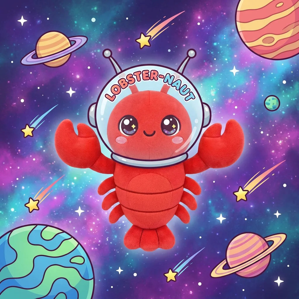 Space Claw Astronaut Lobster Plush - 8" Limited Edition Stuffed Toy