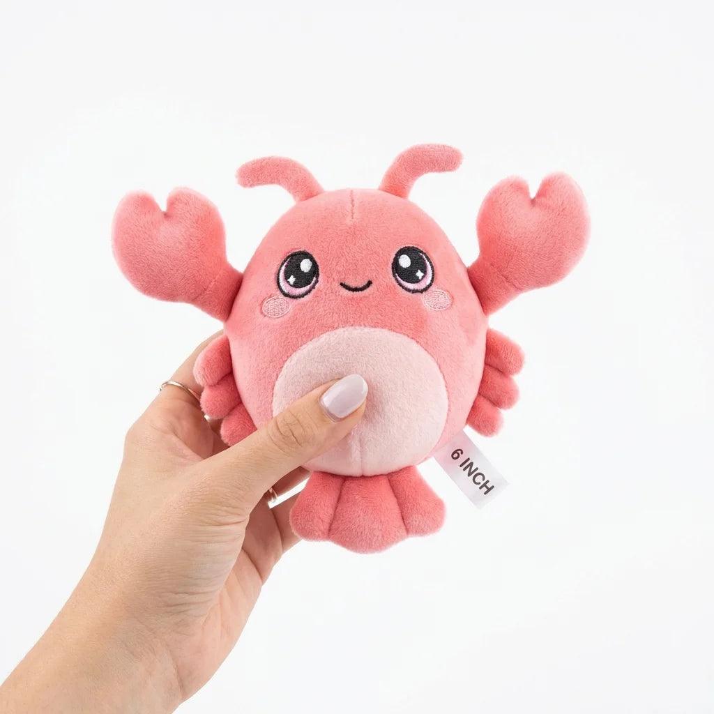 Baby Claw Pink Lobster Plush - 6" Adorable Pastel Stuffed Toy